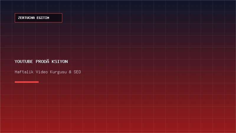 YouTube Teknoloji Kanalı Kurgu ve Optimizasyonu
